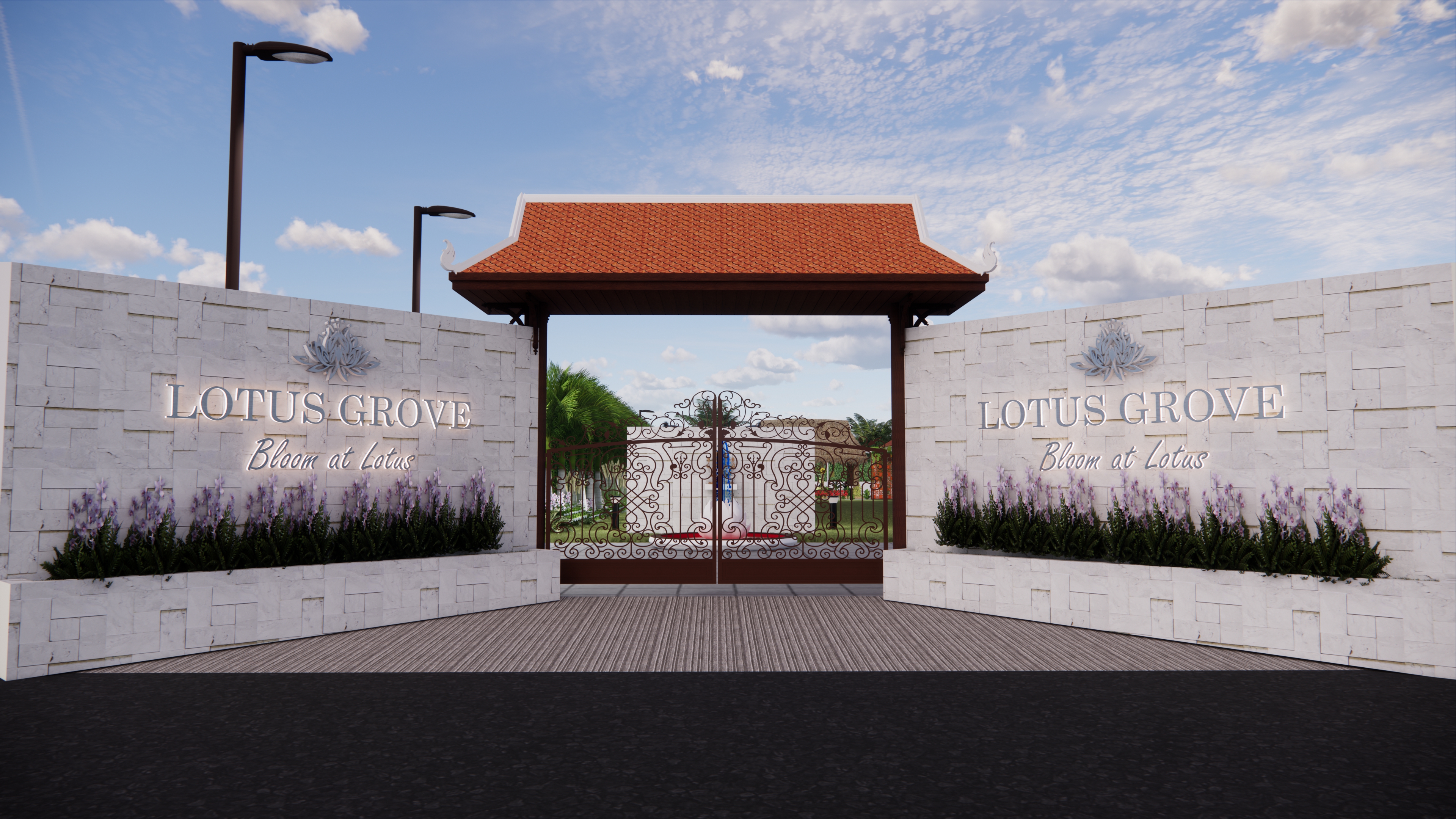 Lotus Grove Entrance Gate